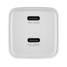 Сетевое зарядное устройство uBear Bridge мощностью 45 Вт (2 USB-C) (GaN) - фото 3